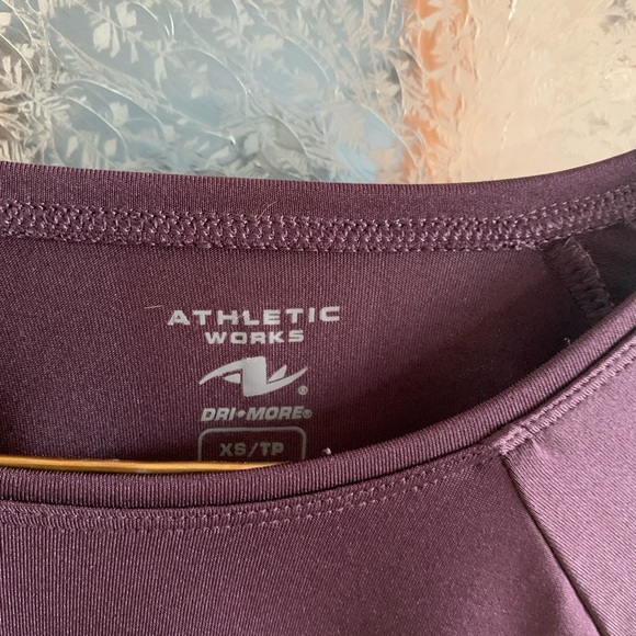 2 ATHLETIC WORKS PURPLE AND GREEN LONG SLEEVE TOPS 15” PTP - Picture 6 of 10